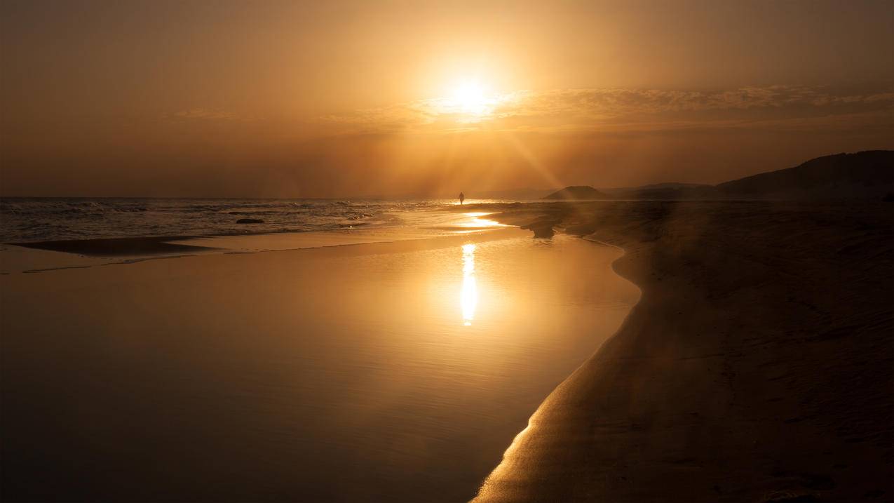 北塞浦路斯,金色海滩,4k风景高清壁纸