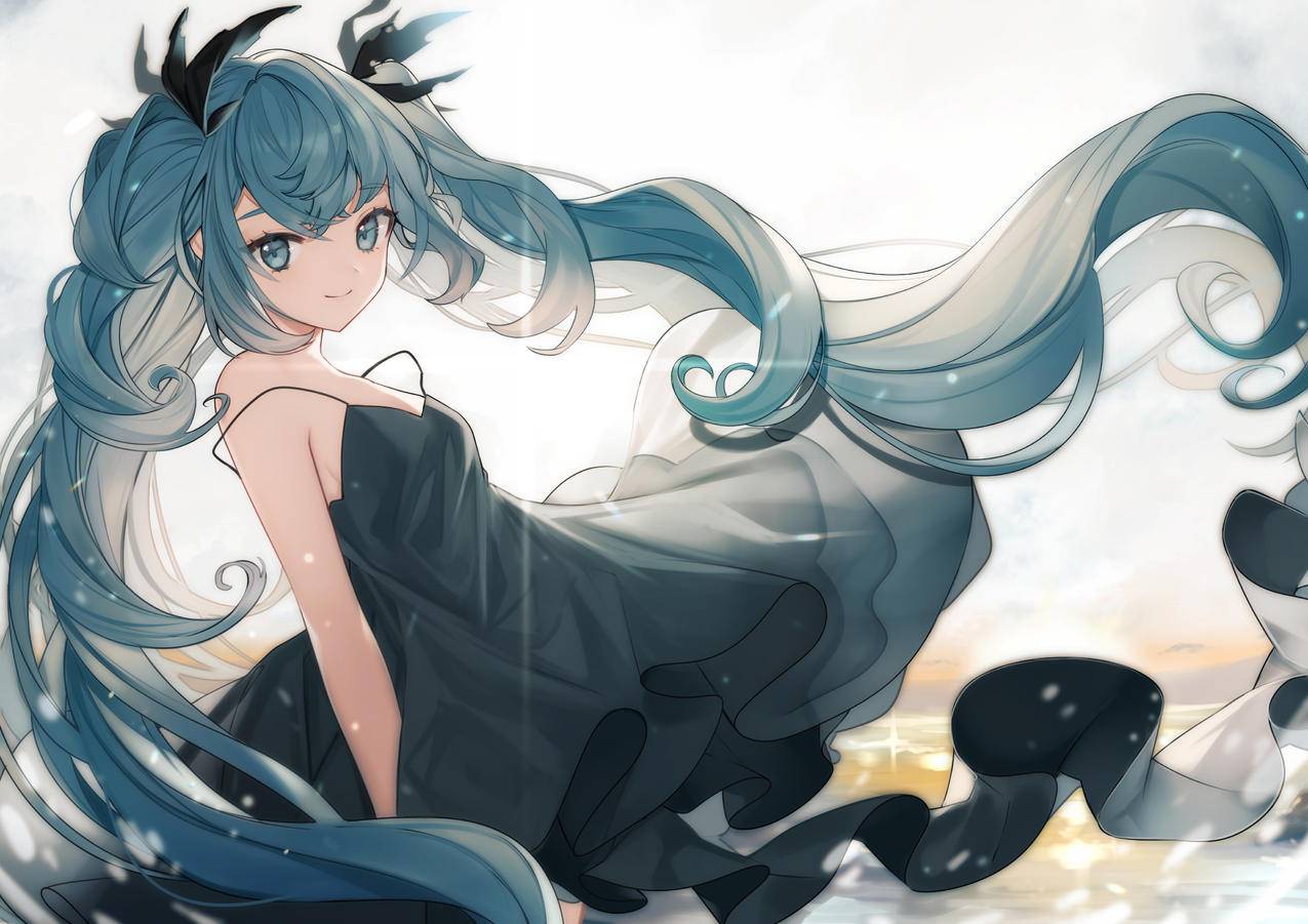 初音未来,水花,唯美4K高清动漫壁纸