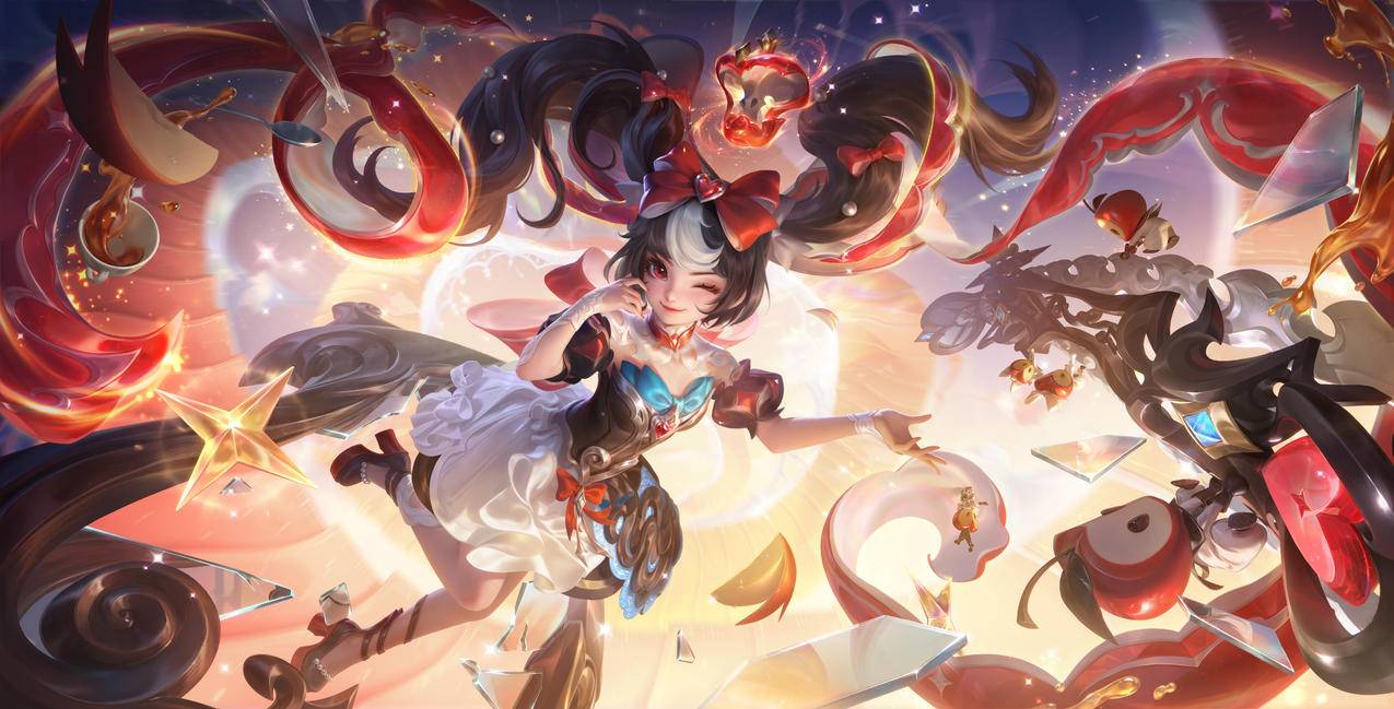 安琪拉-颠倒童话·魔镜 王者荣耀 超清无水印 8K高清游戏壁纸8120x4134