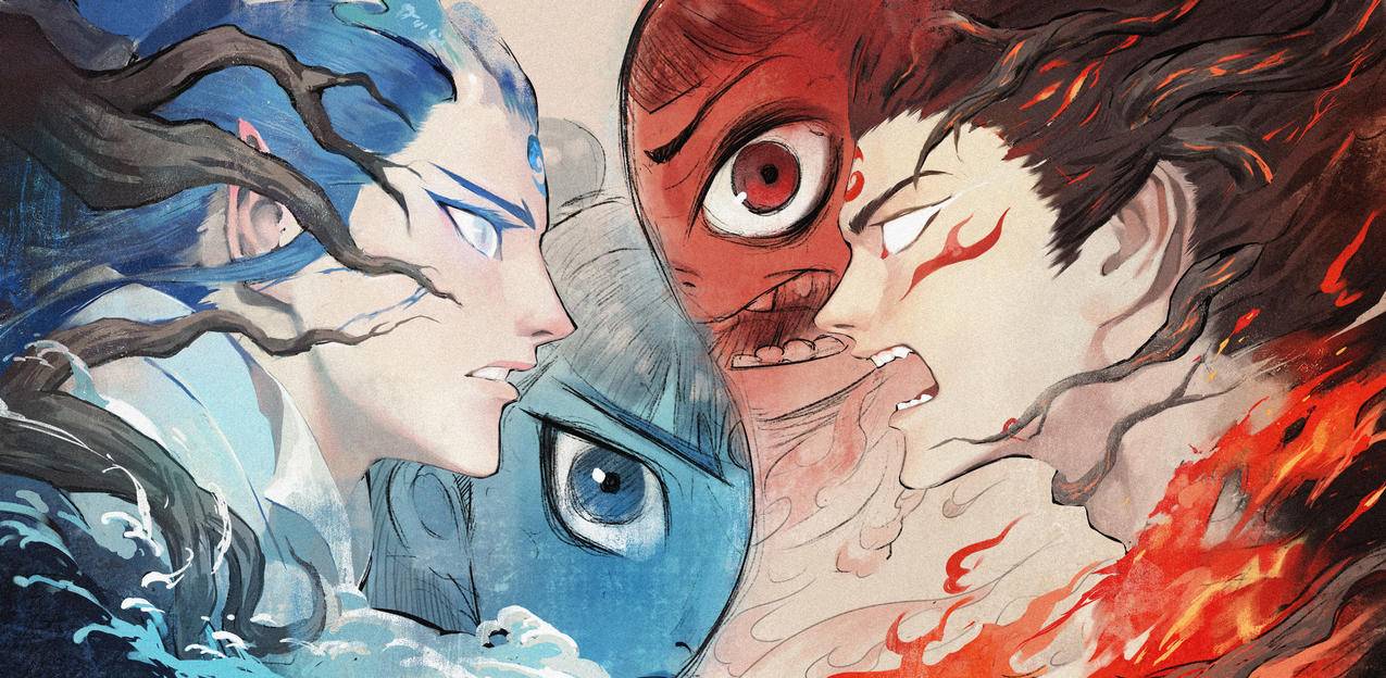 《哪吒2》哪吒和敖丙5K高清壁纸