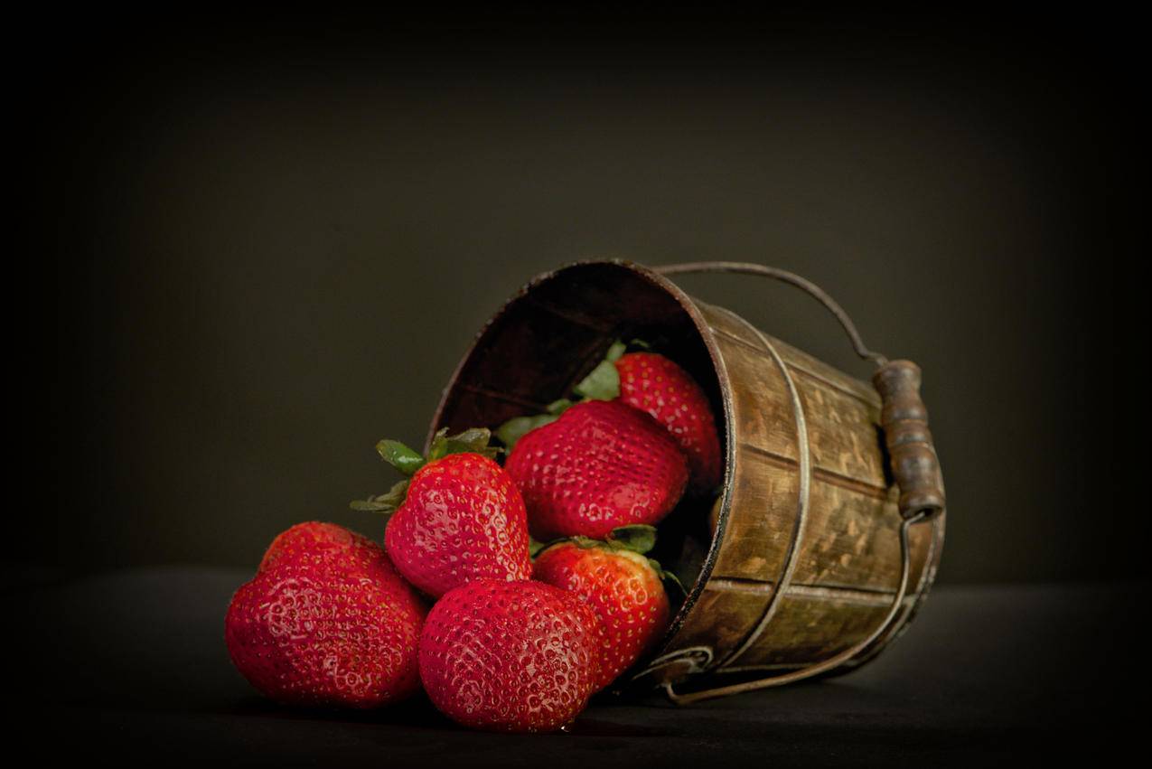 红色草莓,4k水果高清壁纸