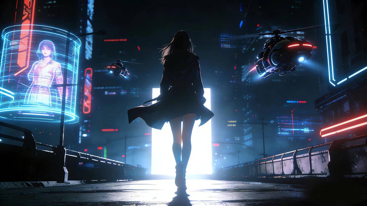 从黑暗走向有光的女孩4k壁纸