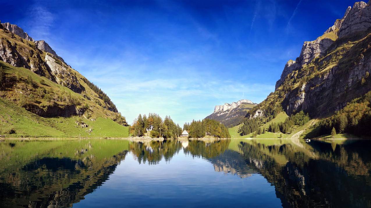 瑞士,阿尔卑斯湖,4k风景高清壁纸