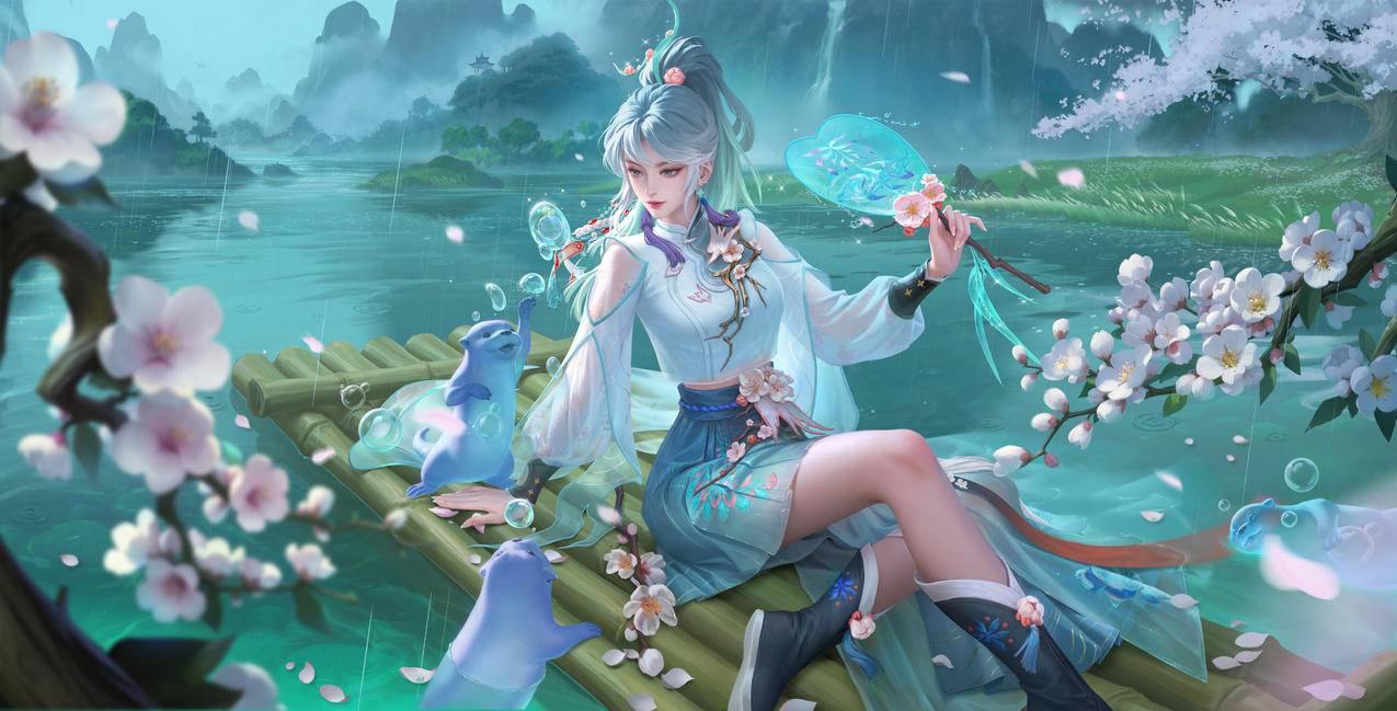 王者荣耀 上官婉儿 春霖将至 4K超高清无水印游戏壁纸