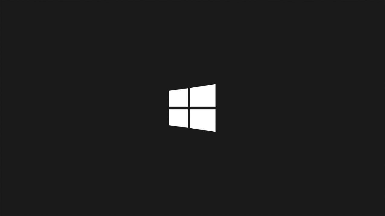 Windows10,黑色背景,4K标志高清壁纸