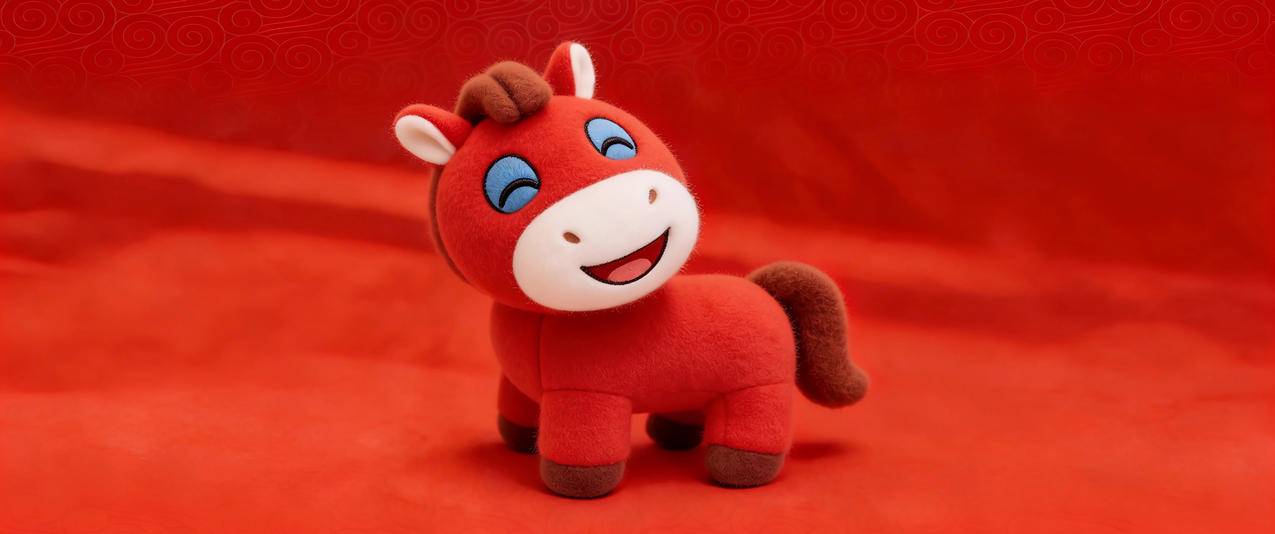 可爱笑笑马3440x1440带鱼屏壁纸