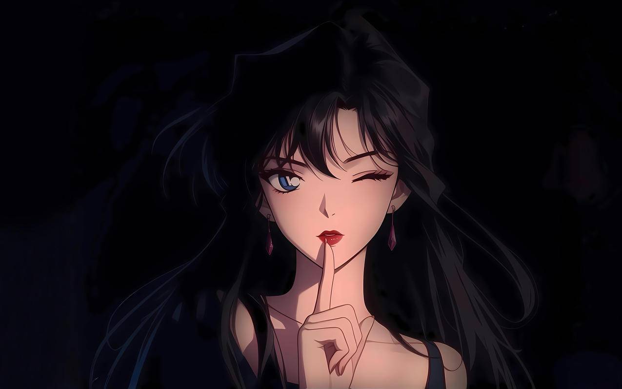 长发动漫美女小兰 车机3k壁纸