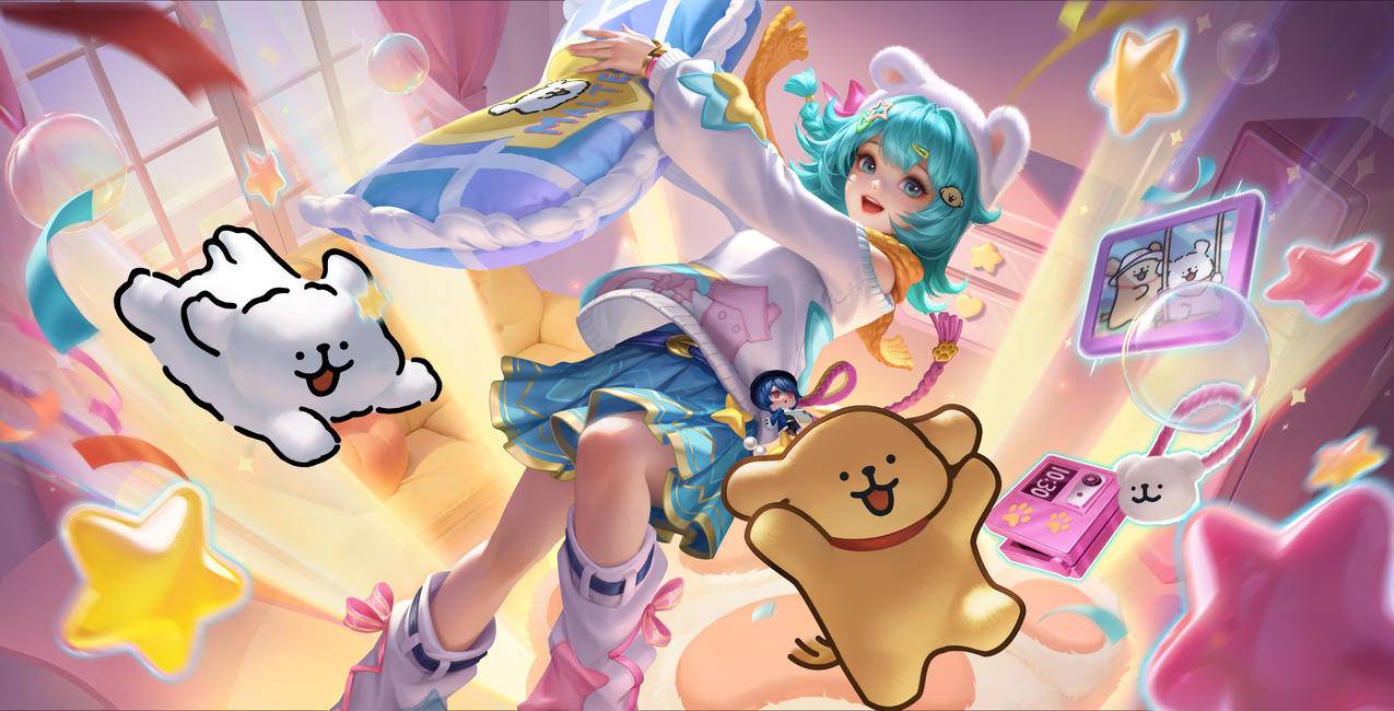 小乔-线条小狗 王者荣耀8K游戏壁纸