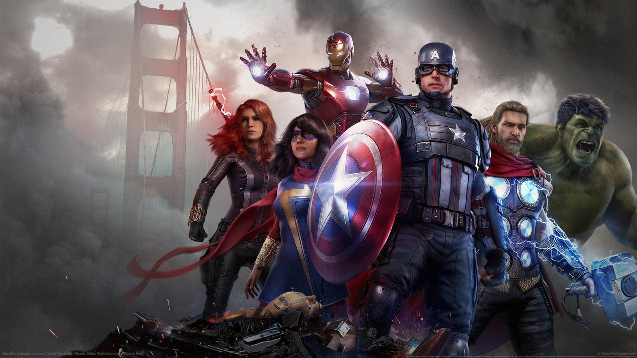 《漫威复仇者联盟-Marvels,Avengers》,钢铁侠,美国队长,绿巨人,4K高清壁纸