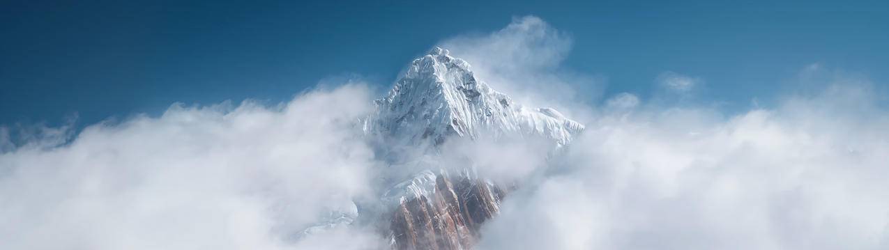 云上喜马拉雅风景3840x1080双屏电脑壁纸