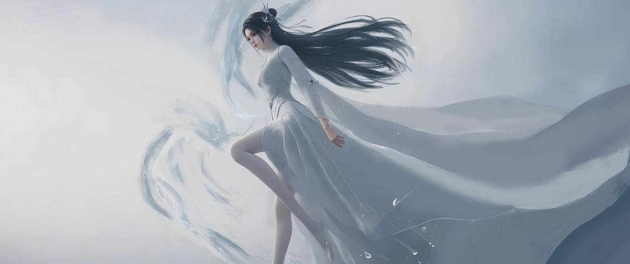 云韵 唯美 长裙 3440x1440带鱼屏壁纸