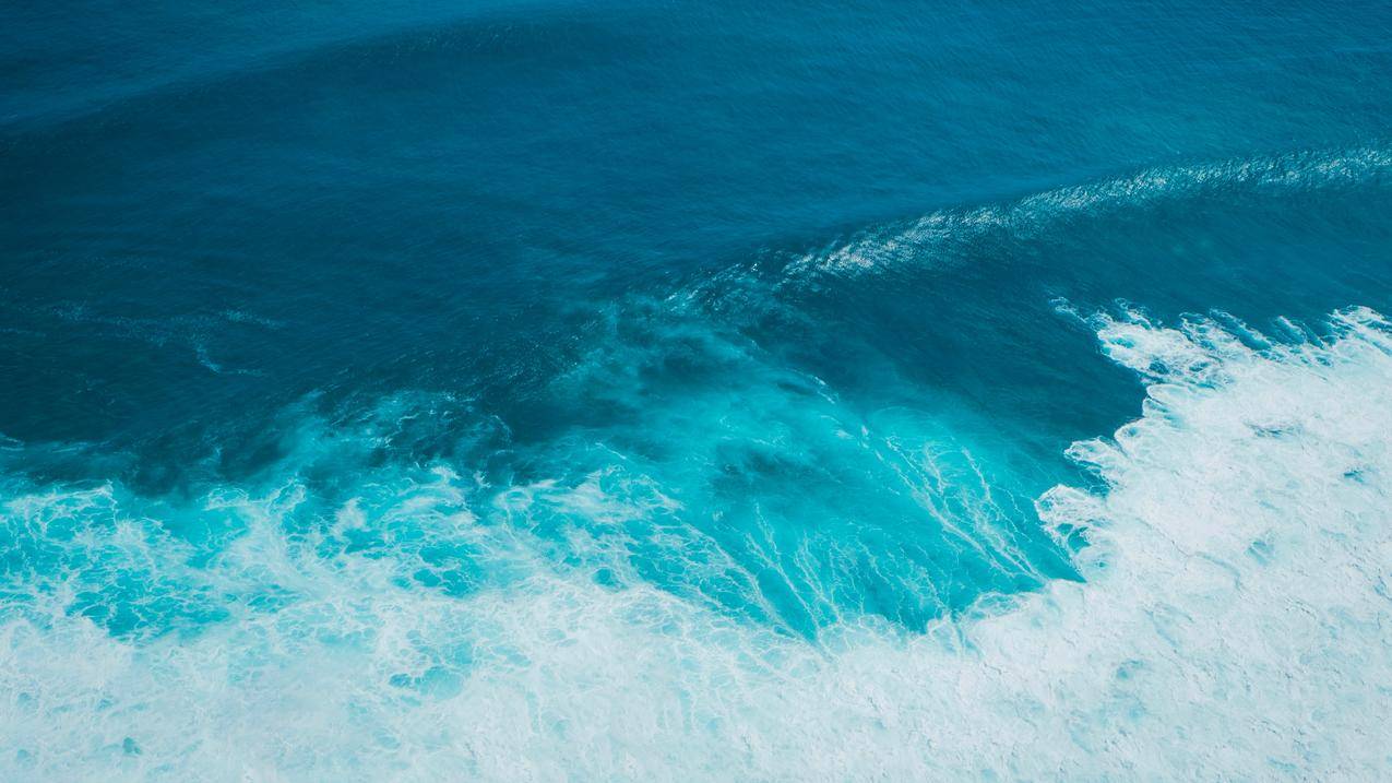 蓝色海洋海浪风景6K壁纸