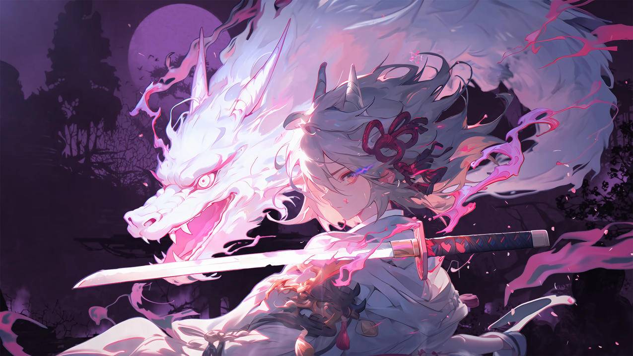 御剑驭龙红鸾樱落4K车机壁纸横屏