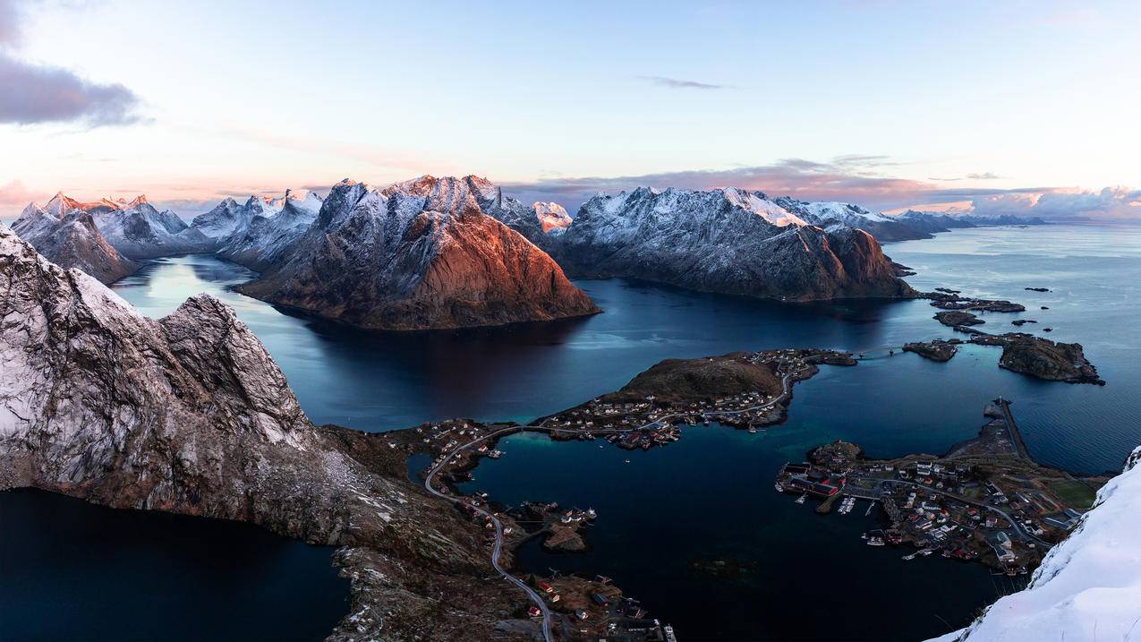 Reinebringen,群岛挪威,风景,4k高清壁纸