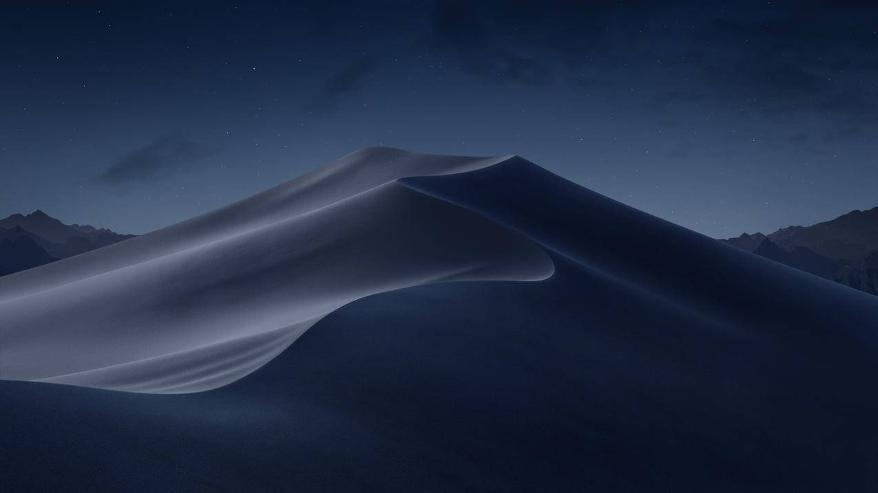 苹果自带,莫哈韦,沙漠,晚上,风景,5K高清壁纸