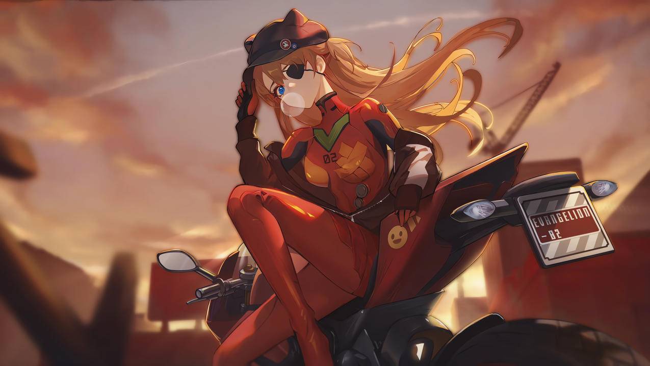 摩托车手明日香4K壁纸3840x2160