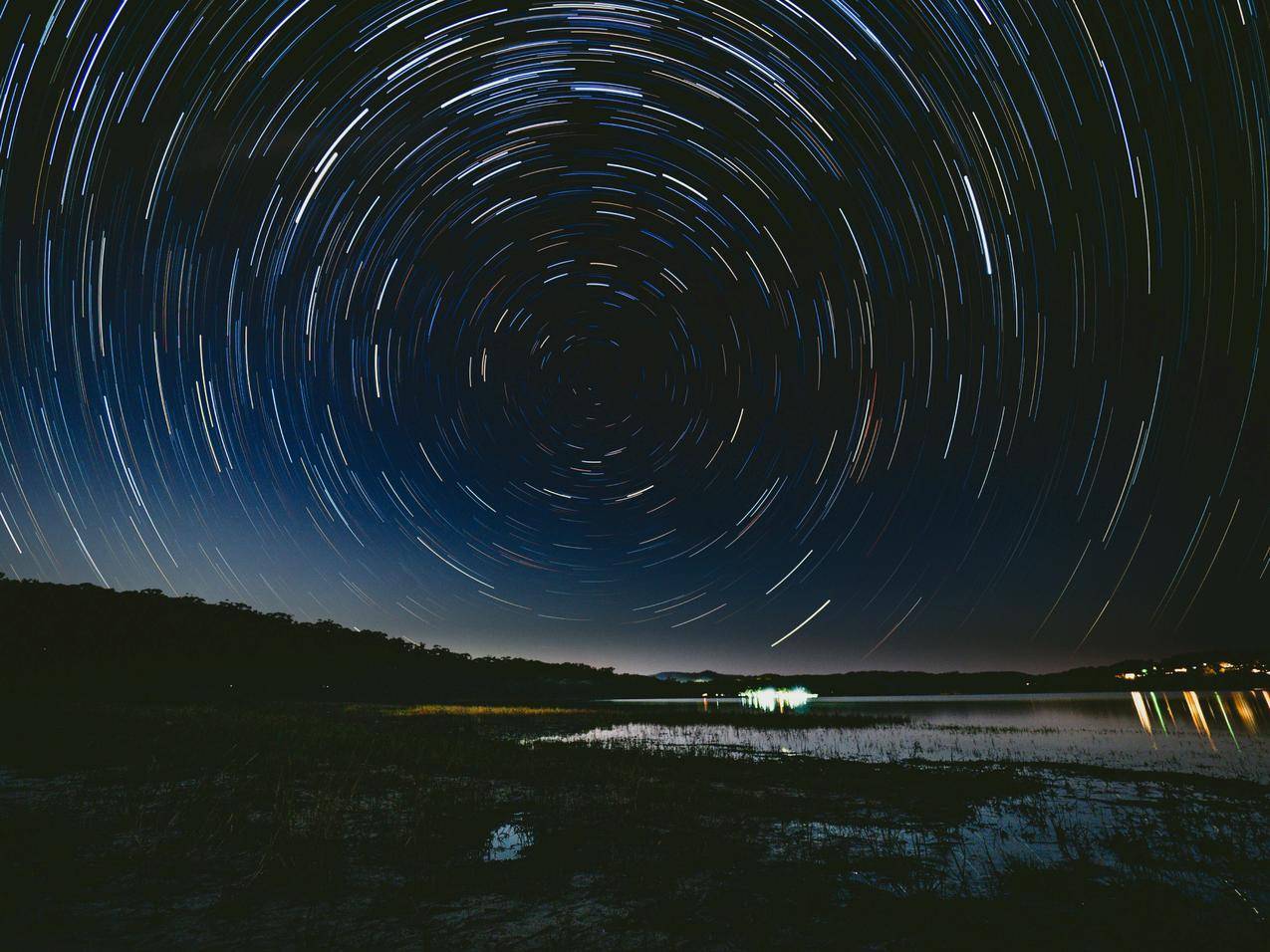 夜晚,夜空,湖泊-千叶网