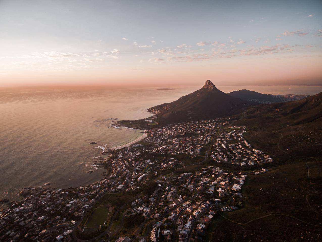 景观,开普敦,SouthAfrica,城市,空中-千叶网