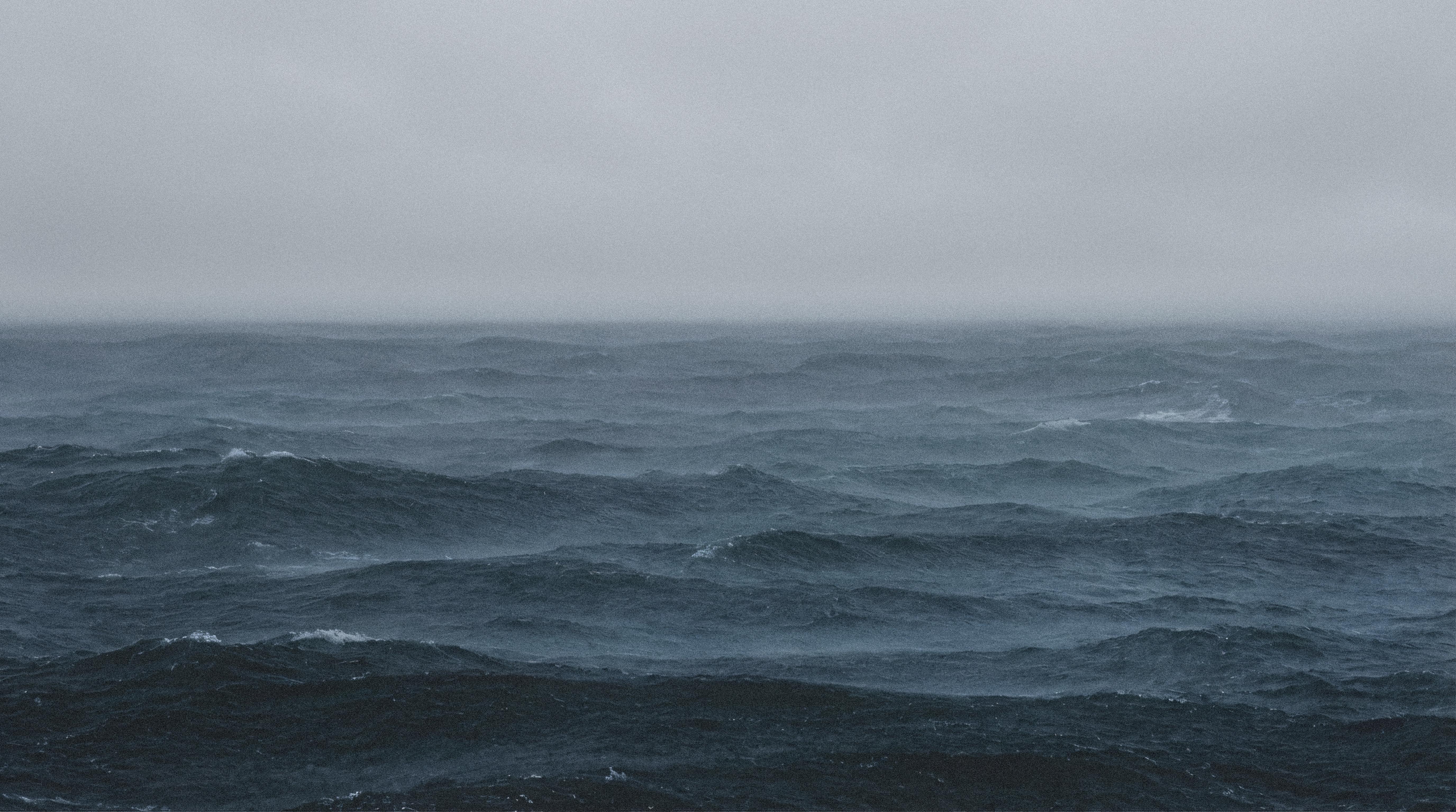 灰色大海,风景,海洋